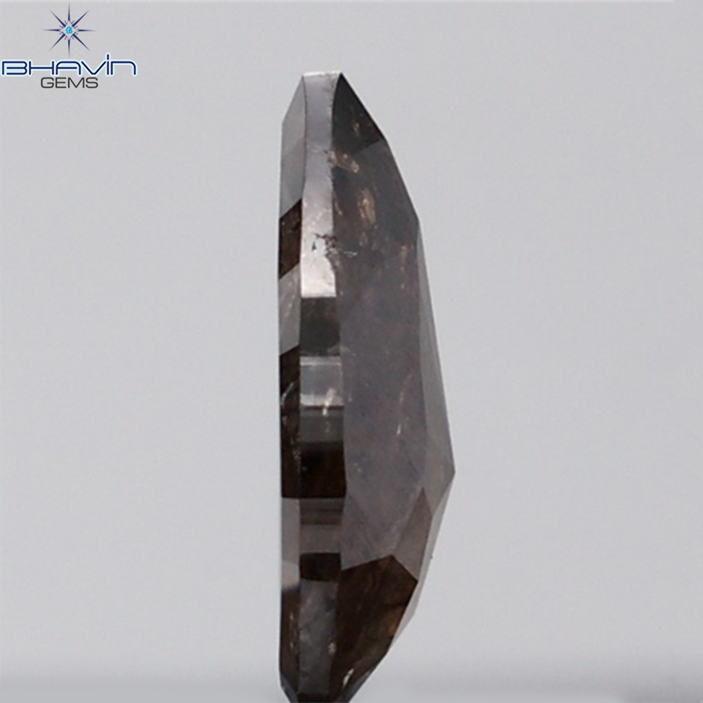 3.09 CT Pear Shape Natural Diamond Brown Color I3 Clarity (12.78 MM)