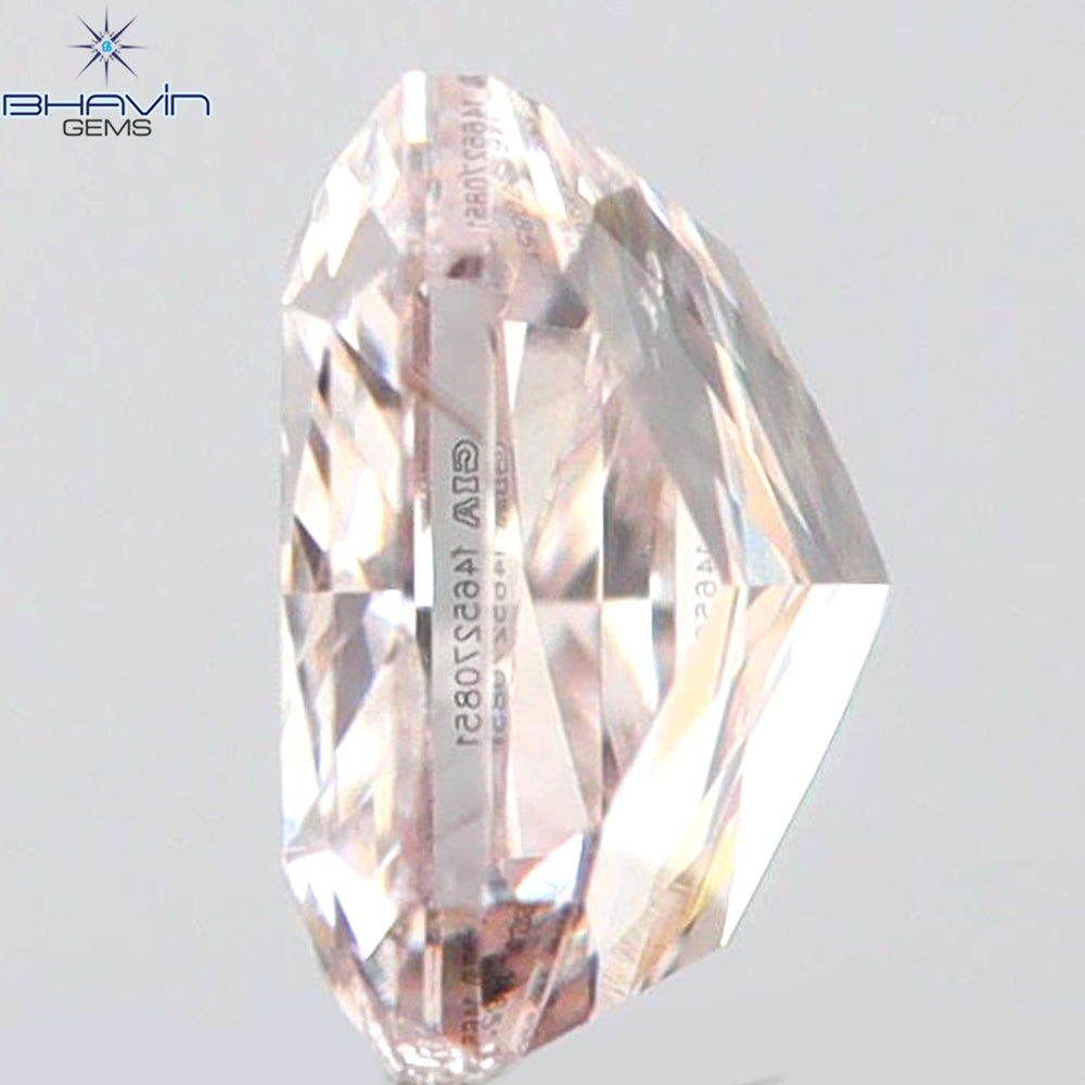 GIA Certified 0.36 CT Radiant Shape Natural Diamond Pinkish Brown Color SI2 Clarity (4.10 MM)