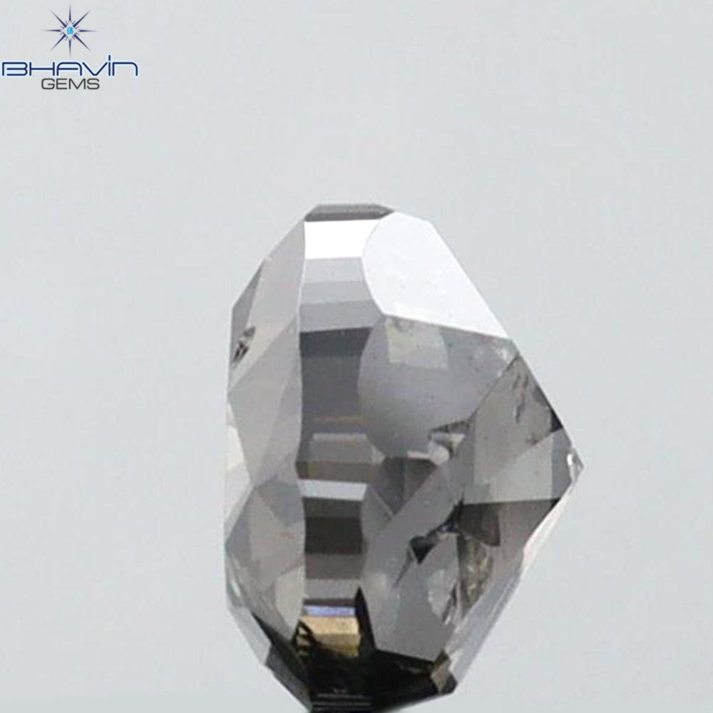 1.01 CT Heart Shape Natural Diamond Grey Color I2 Clarity (5.24 MM)