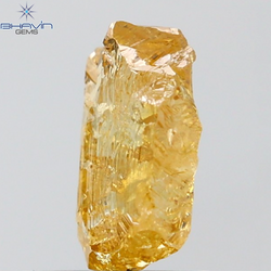 0.85 CT Rough Shape Natural Diamond Orange Color VS2 Clarity (6.51 MM)
