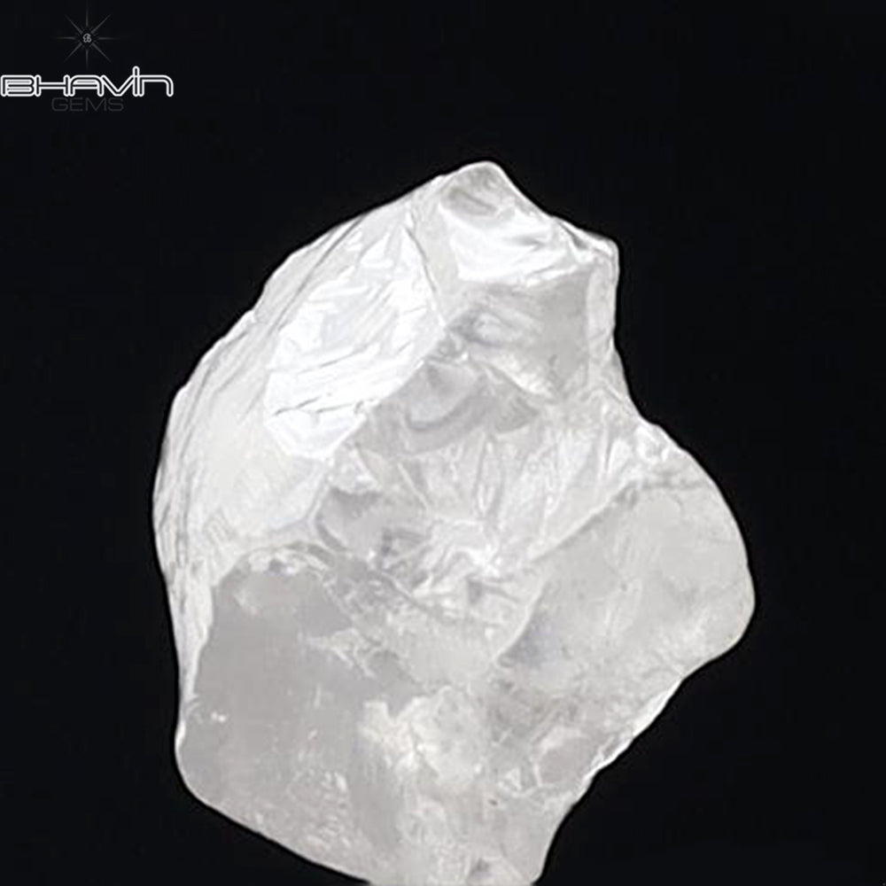 0.87 CT Rough Shape Natural Diamond White Color SI1 Clarity (6.00 MM)