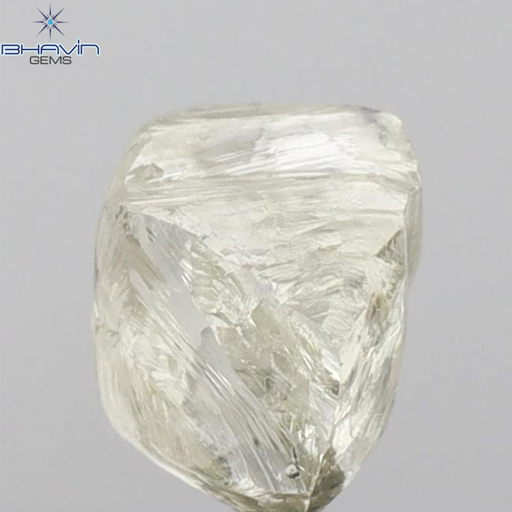 2.48 CT Rough Shape Natural Diamond Yellow Color SI1 Clarity (8.20 MM)