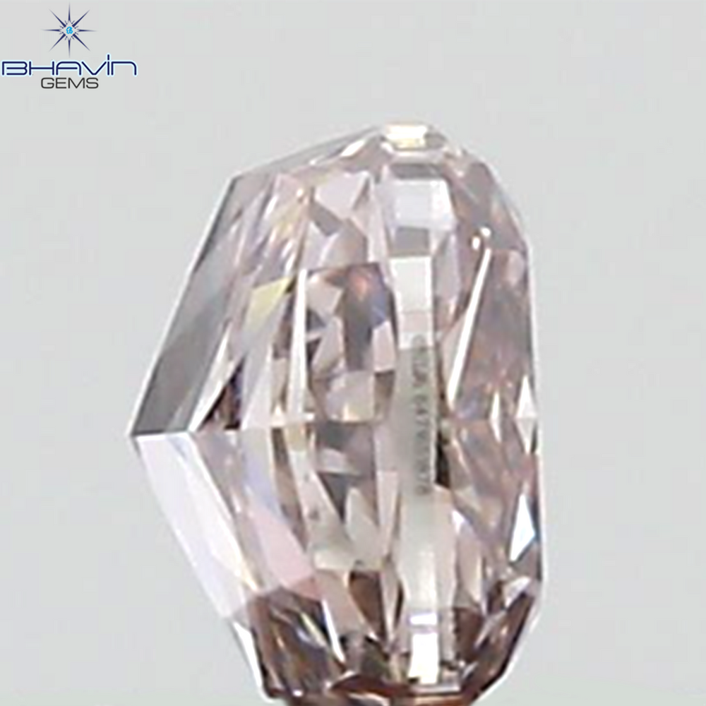 GIA Certified 0.32 CT Cushion Diamond Brownish Pink Color Natural Loose Diamond VS2 Clarity (3.83 MM)