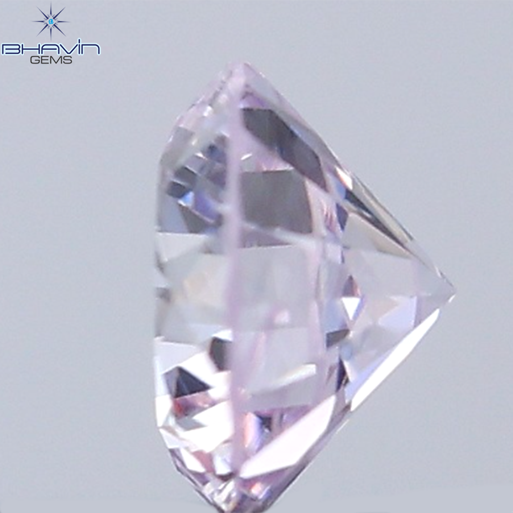 0.18 CT ラウンド ローズ カット シェイプ 天然ダイヤモンド ピンク色 I2 クラリティ (3.86 MM)