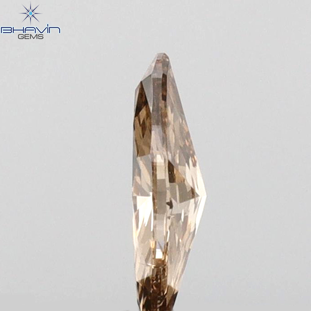 0.24 CT Marquise Shape Natural Loose Diamond Brown Pink Color VS2 Clarity (6.55 MM)