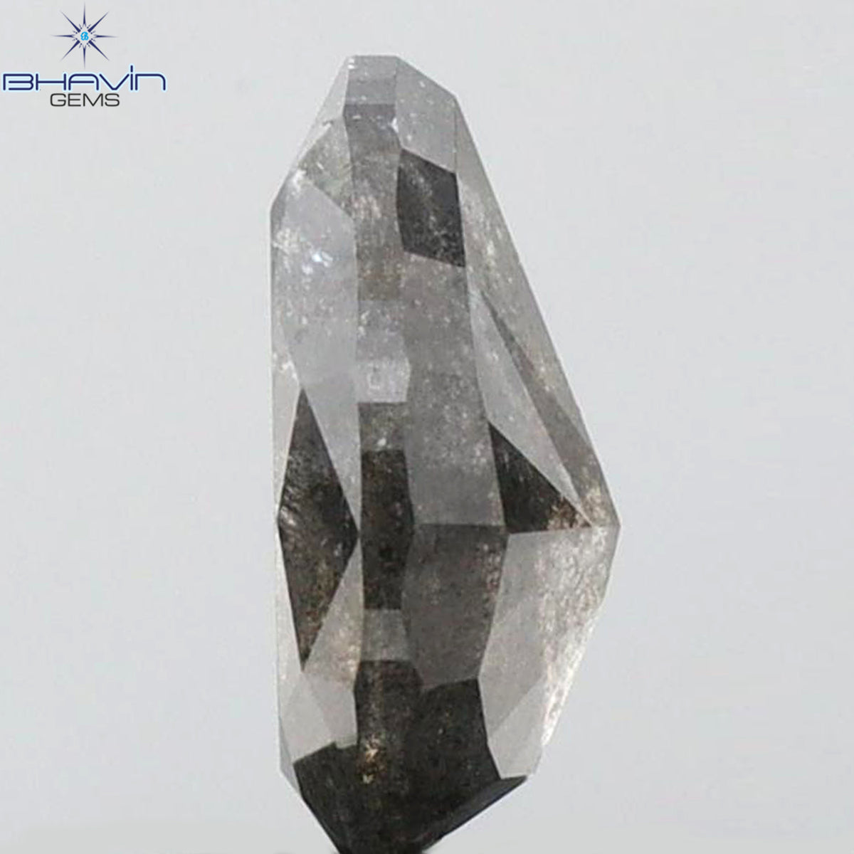 0.80 CT Pear Shape Natural Loose Diamond Salt And Pepper Color I3 Clarity (7.24 MM)