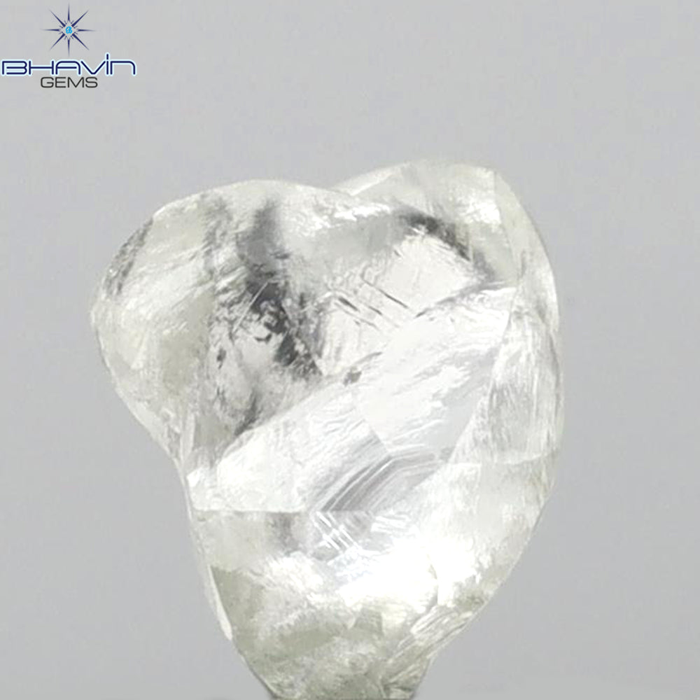 0.63 CT Rough Shape Natural Diamond White Color VS2 Clarity (5.80 MM)
