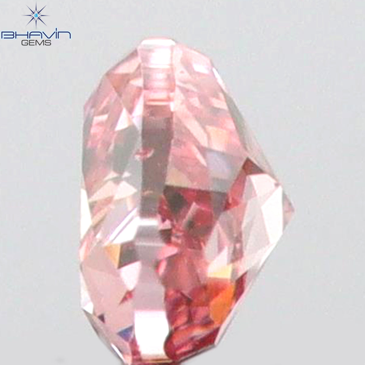 0.04 CT ハートシェイプ 天然ダイヤモンド ピンクカラー VS1 クラリティ (2.15 MM)