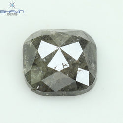 0.85 CT Cushion Shape Natural Diamond Salt And Papper Color I3 Clarity (5.89 MM)
