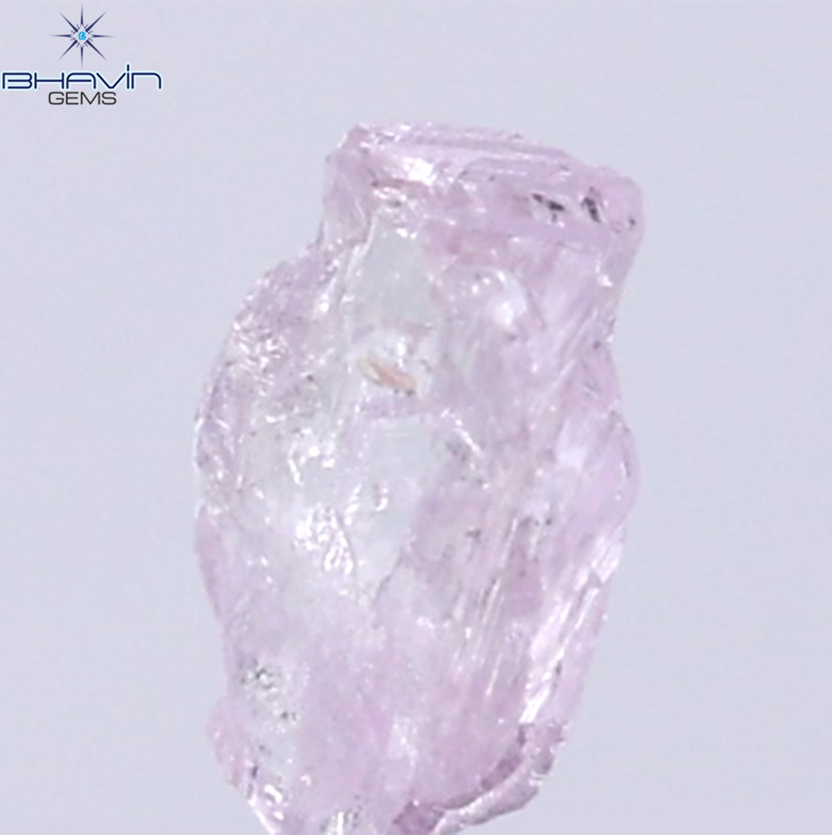 0.40 CT Natural Rough Diamond Pink Color Clarity SI (5.48 MM)