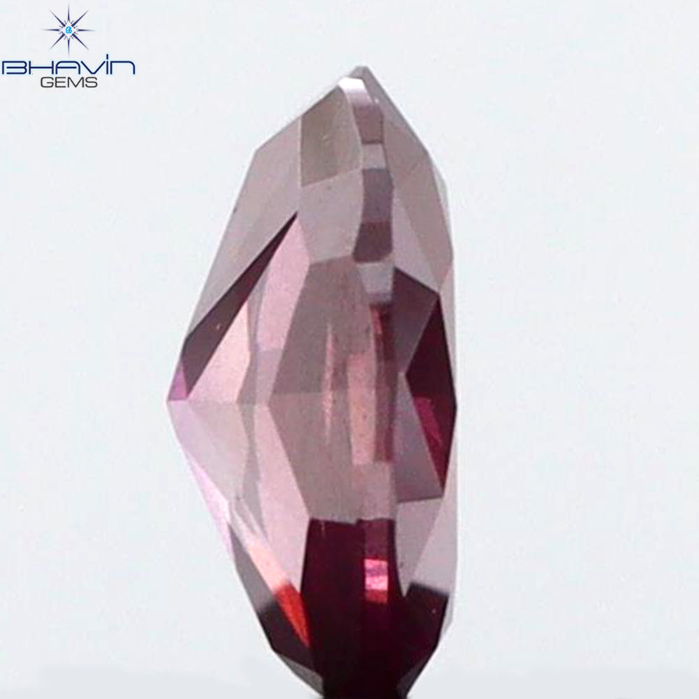 0.18 CT Oval Shape Natural Diamond Enhanced Pink Color SI1 Clarity (4.26 MM)