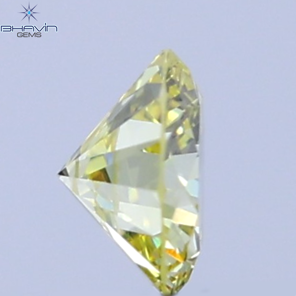 0.19 CT Natural Round Diamond Intense Yellow Color Clarity VS1 (3.83 MM)