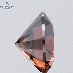 1.00 CT Natural Round Diamond Dark Brown Color Clarity SI1 (6.35 MM)