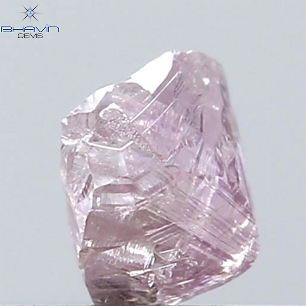 0.35 CT Rough Shape Natural Diamond Pink Color SI Clarity (3.45 MM)