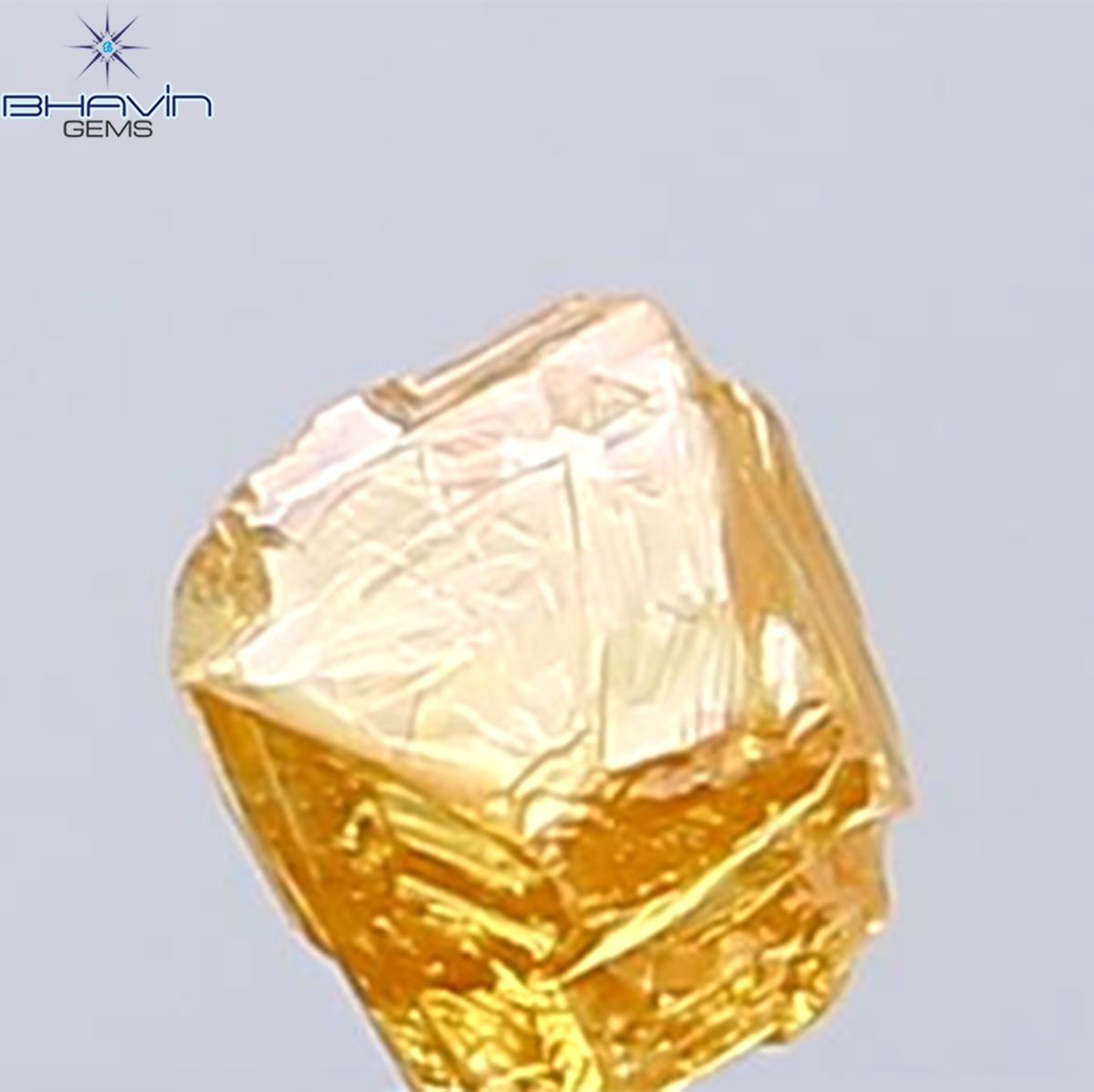 0.45 CT Natural Rough Diamond Orange Color Clarity VS (4.46 MM)