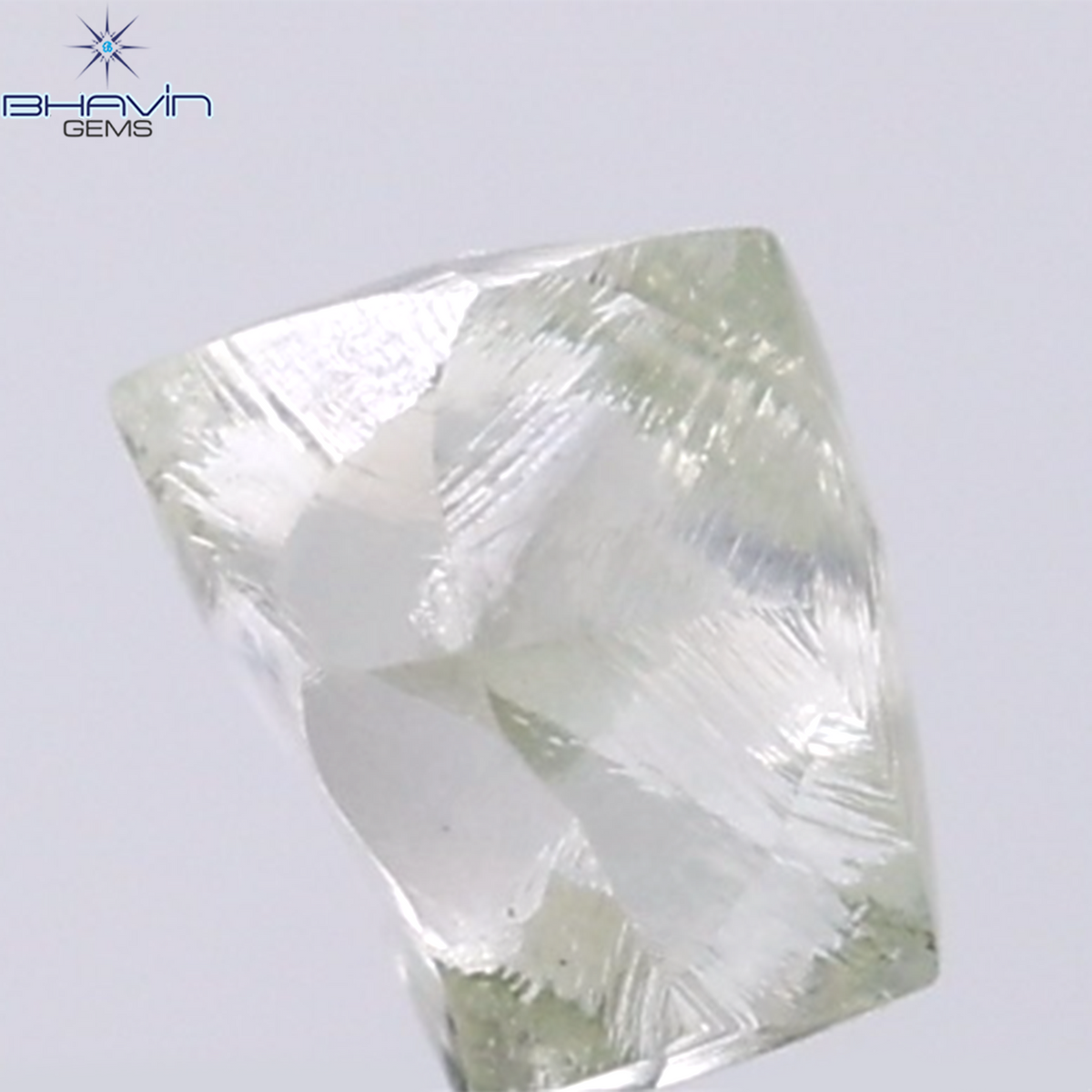 1.74 CT Natural Rough Diamond Green Color Clarity VS (7.28 MM)