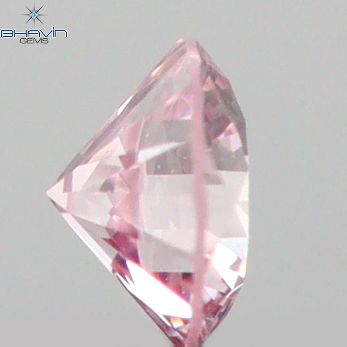 0.05 CT ラウンド シェイプ ナチュラル ダイヤモンド ピンク (アーガイル) カラー SI2 クラリティ (2.36 MM)