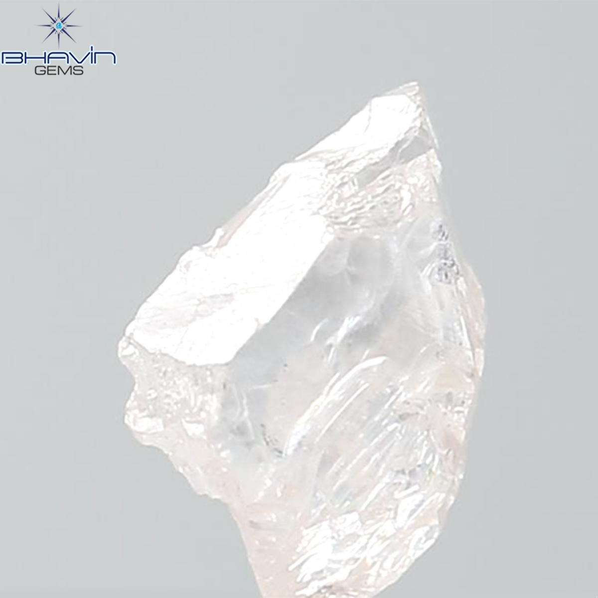 0.77 CT Natural Rough Diamond Pink Color Clarity VS (7.41 MM)