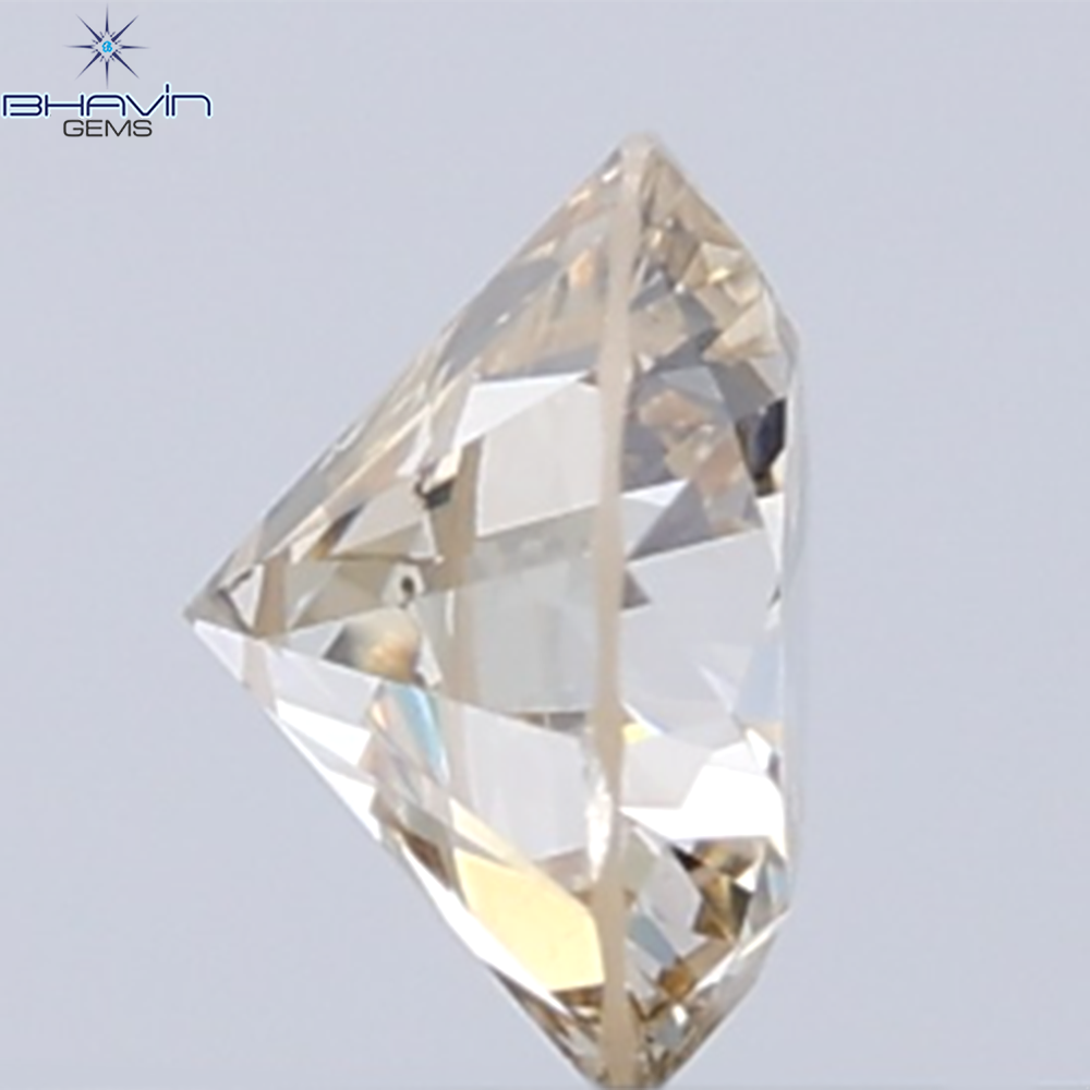 0.31 CT Natural Round Diamond Brown Color Clarity VS1 (4.41 MM)