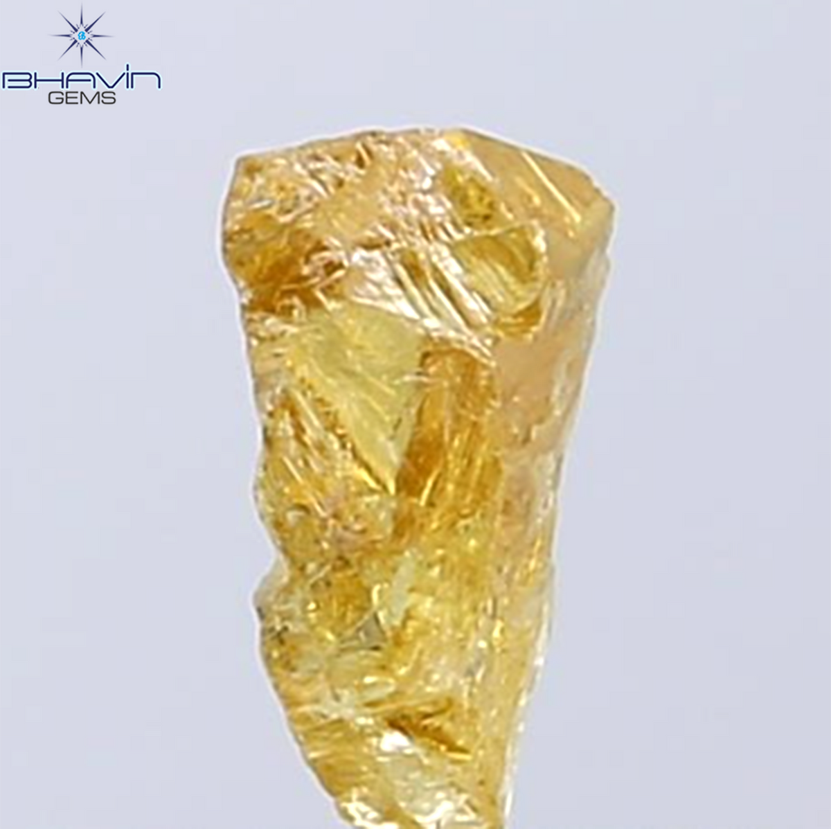 0.66 CT Natural Rough Diamond Orange Color Clarity VS (6.71 MM)