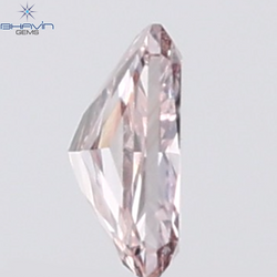 GIA Certified 0.39 CT Radiant Diamond Natural Pink Brown Color SI2 Clarity (5.16 MM)