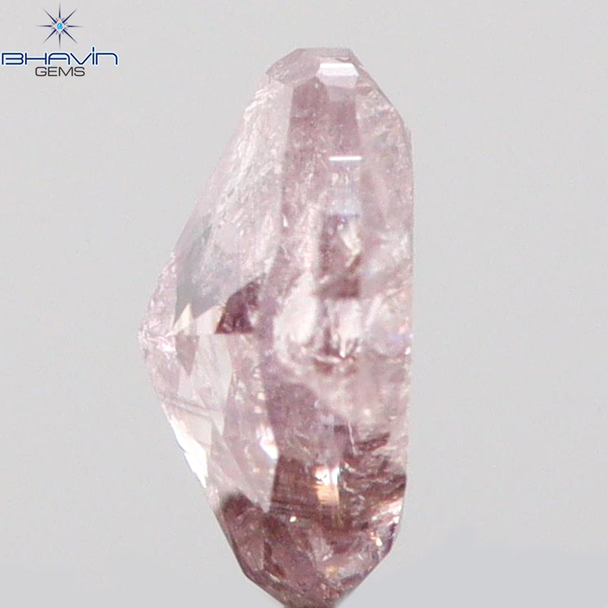 0.18 CT Natural Oval Diamond Pink Color Clarity I3 (4.09 MM)