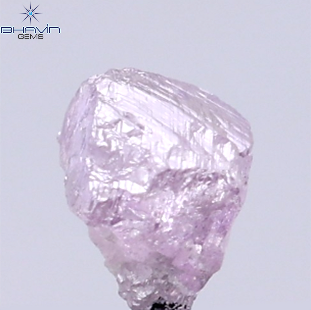 0.51 CT Natural Rough Diamond Pink Color Clarity I1 (5.18 MM)