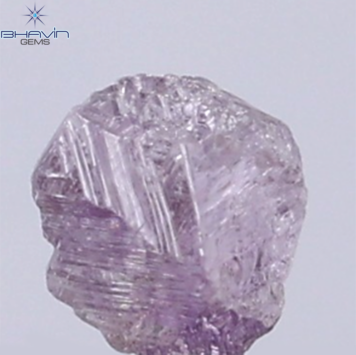 0.37 CT Natural Rough Diamond Pink Color Clarity SI (4.24 MM)