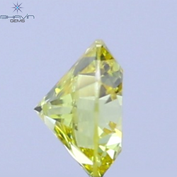 0.12 CT Natural Round Diamond Vivid Yellow Color Clarity VVS1 (3.25 MM)