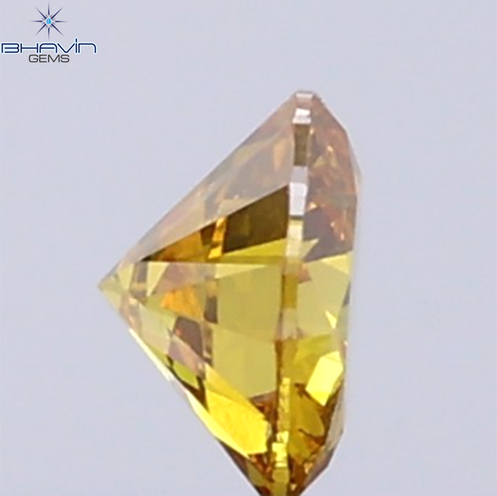 0.17 CT Natural Round Diamond Vivid Yellow Color Clarity SI2 (3.58 MM)