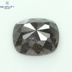 0.91 CT Cushion Shape Natural Diamond Salt And Pepper Color I3 Clarity (6.64 MM)