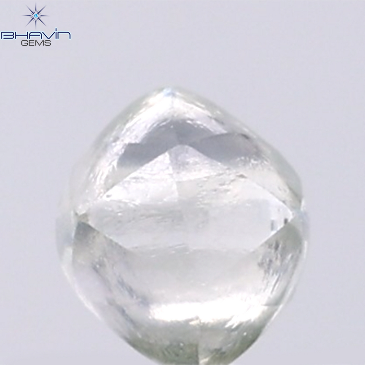 0.97 CT Natural Rough Diamond Green Color Clarity VS (5.39 MM)