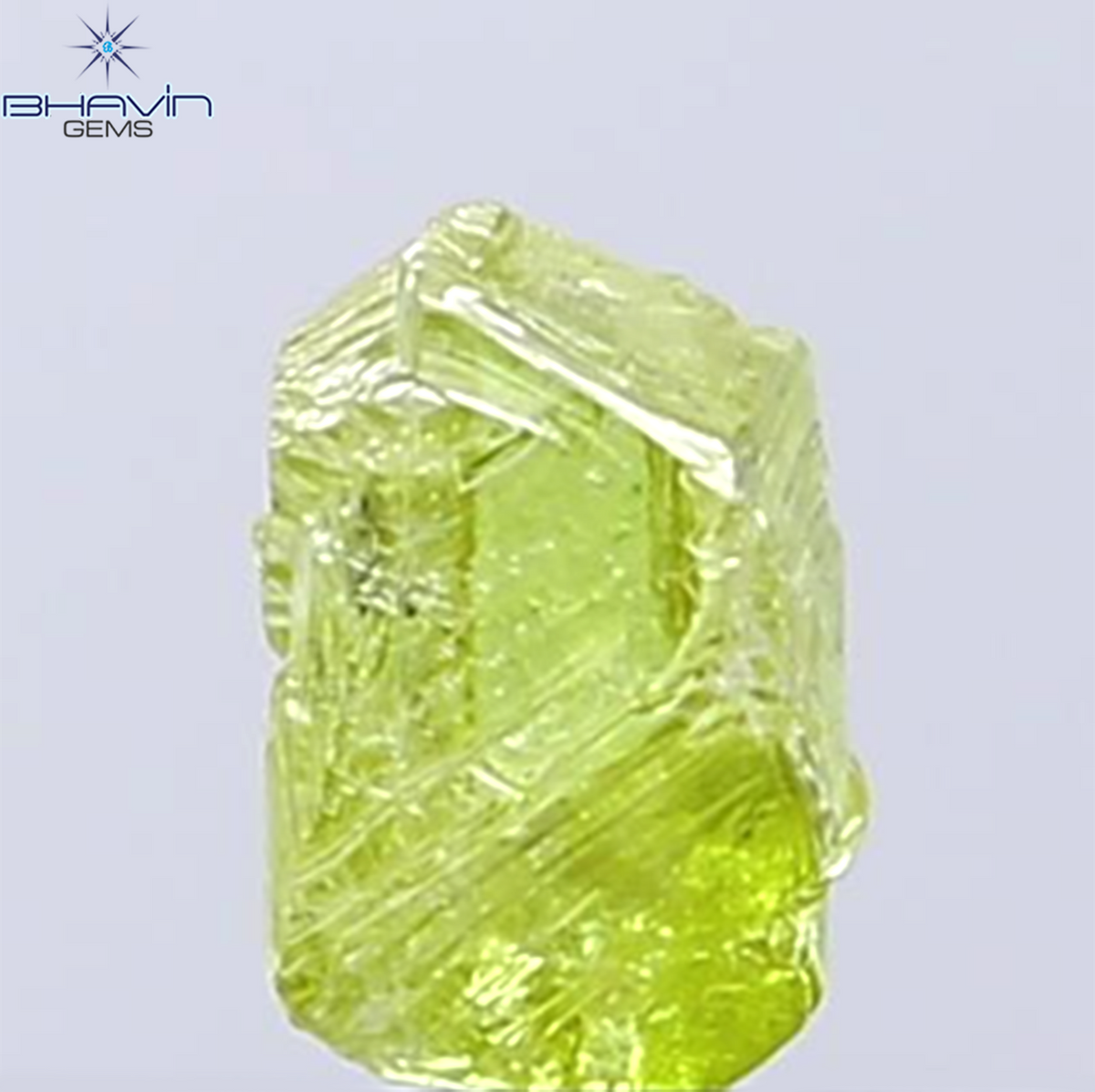 0.66 CT Natural Rough Diamond Yellow Color Clarity VS (5.67 MM)