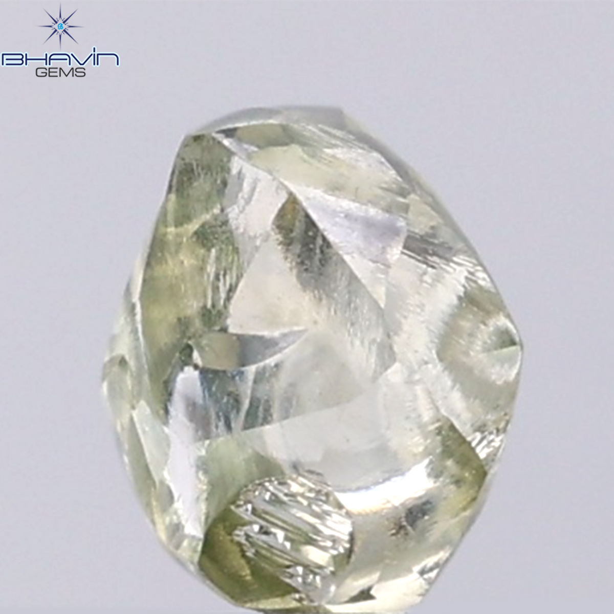 1.60 CT Natural Rough Diamond Green Color Clarity VS (6.83 MM)
