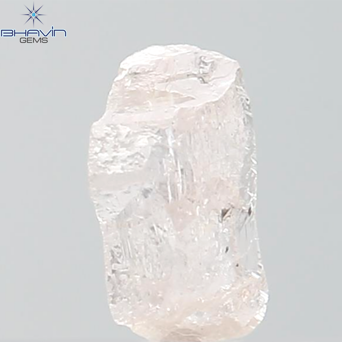 0.63 CT Natural Rough Diamond Pink Color Clarity SI (6.60 MM)