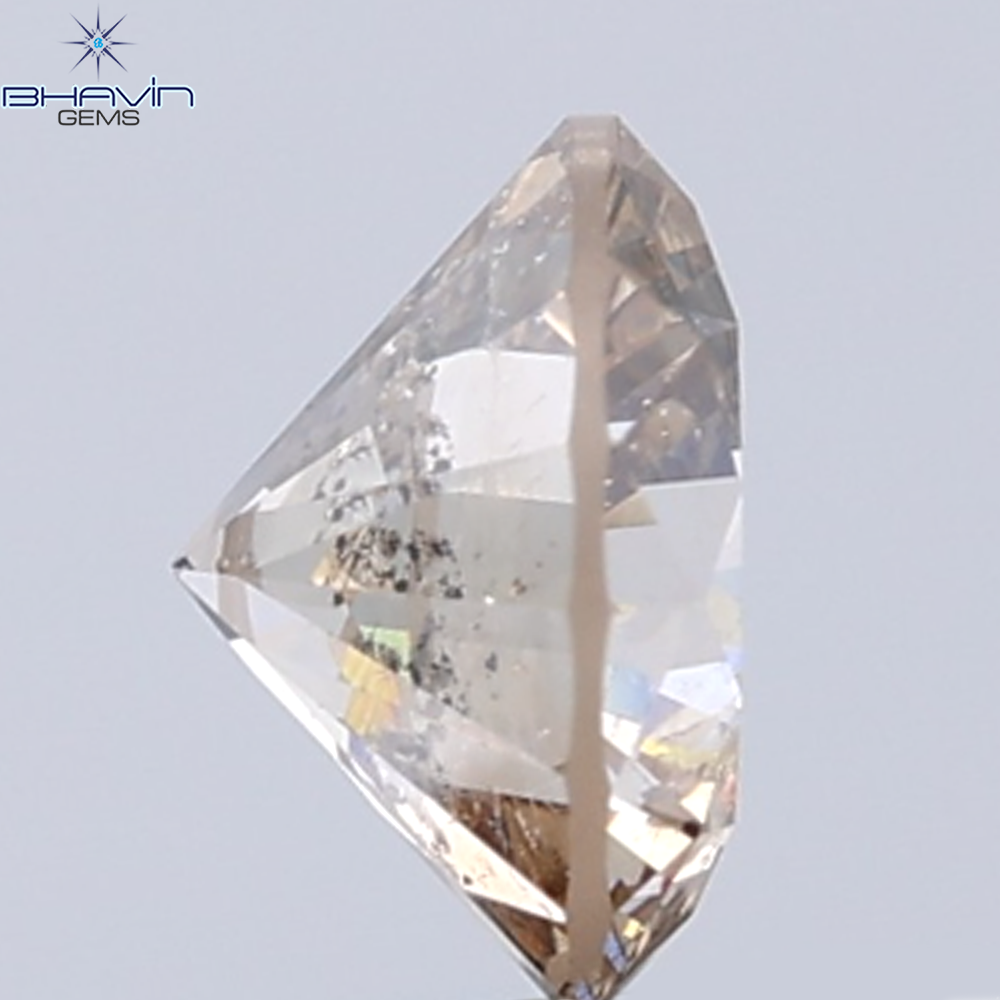 0.51 CT Natural Round Diamond Brown Color Clarity I1 (5.09 MM)