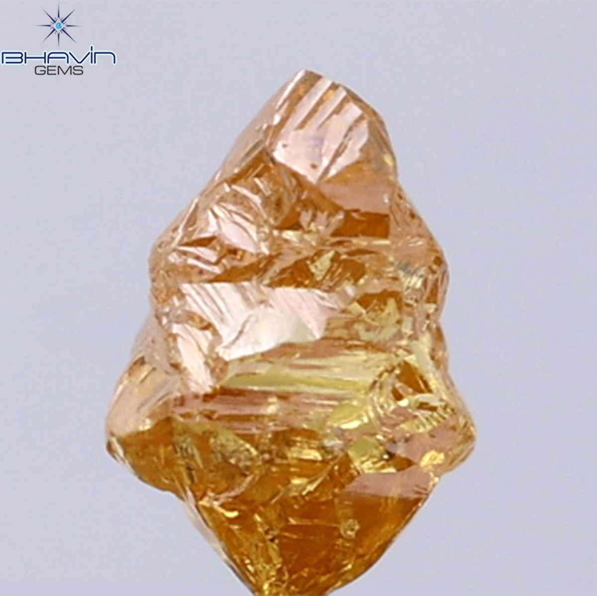 1.41 CT Natural Rough Diamond Orange Color Clarity SI (7.43 MM)