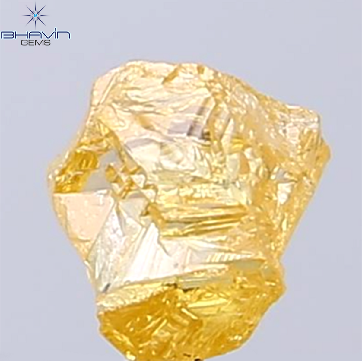 0.76 CT Natural Rough Diamond Orange Color Clarity VS (5.39 MM)