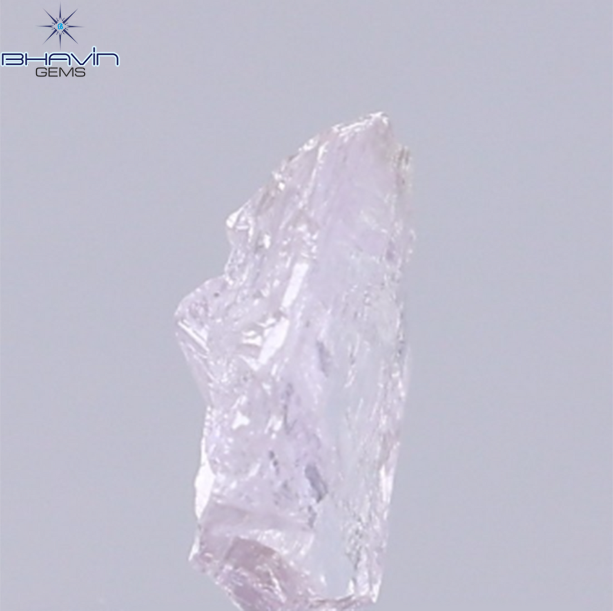 0.39 CT Natural Rough Diamond Pink Color Clarity SI (6.21 MM)