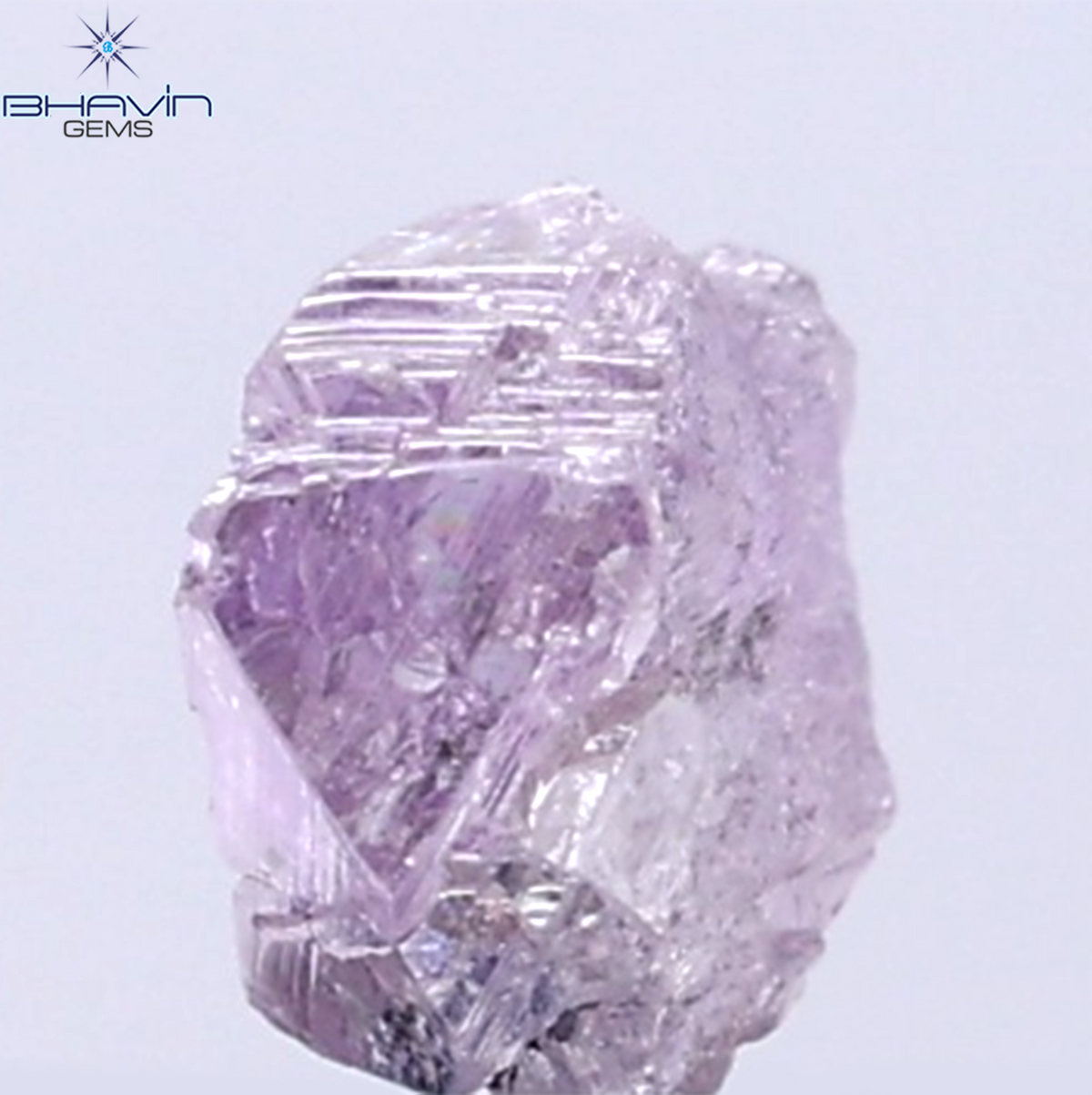 0.53 CT Natural Rough Diamond Pink Color Clarity I2 (5.51 MM)