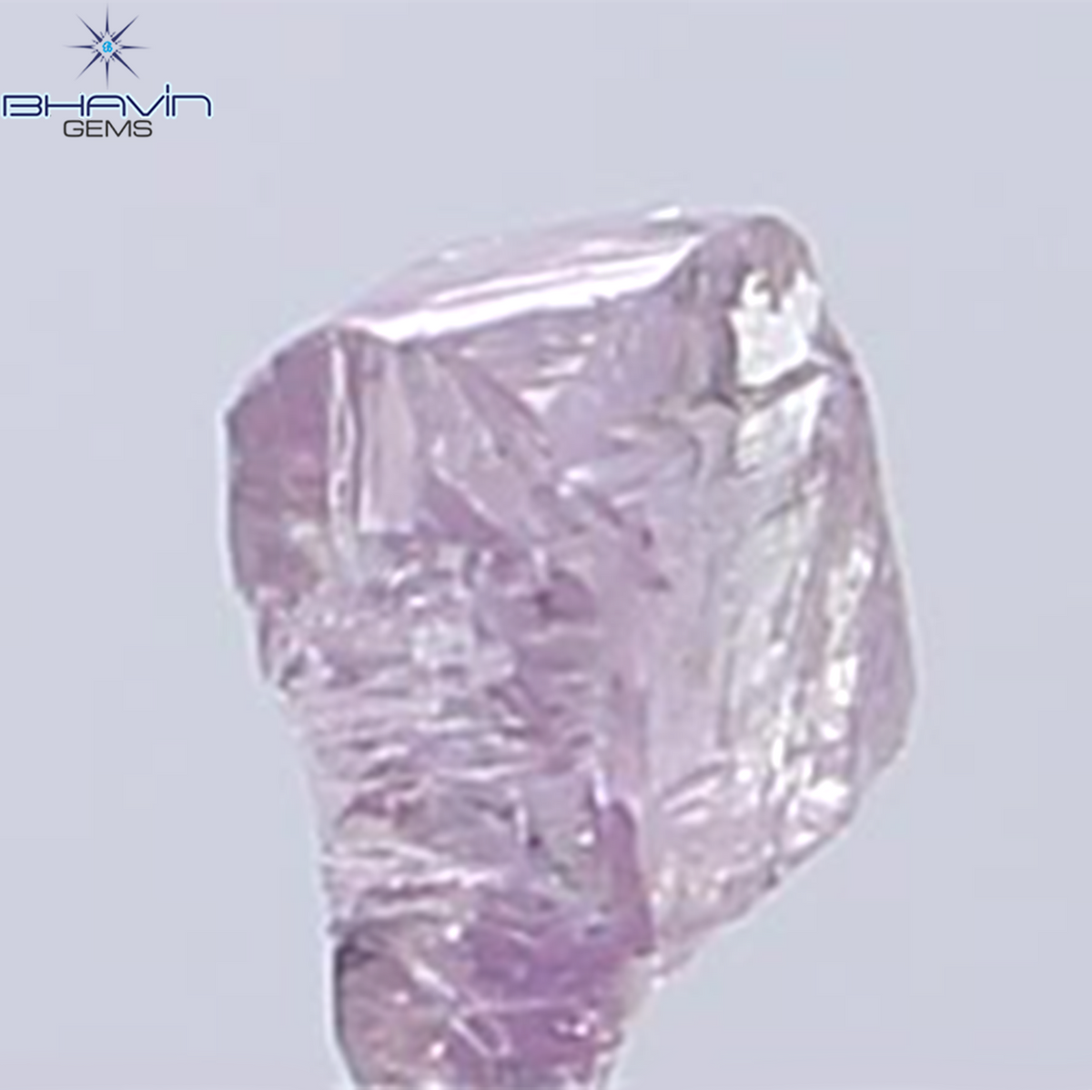 0.32 CT Natural Rough Diamond Pink Color Clarity VS (4.33 MM)