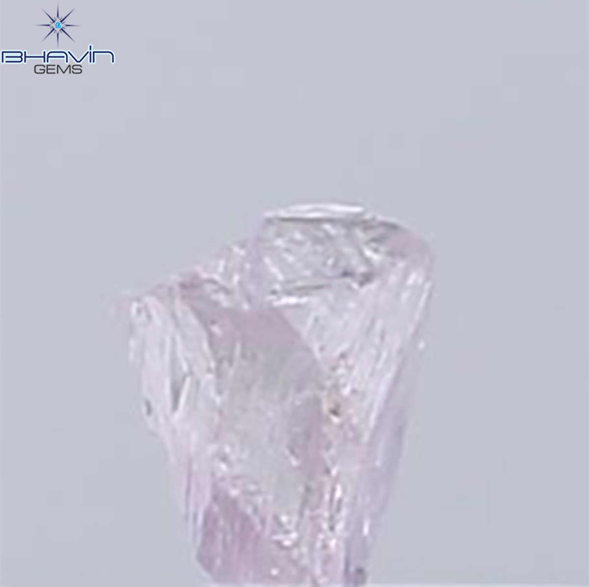 0.17 CT Natural Rough Diamond Pink Color Clarity VS (3.71 MM)