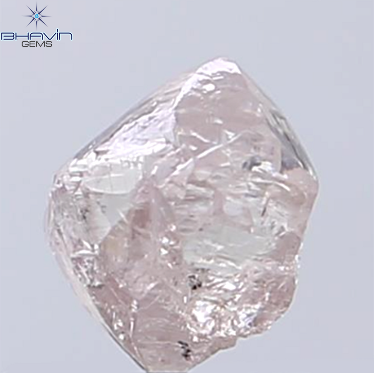 1.33 CT Natural Rough Diamond Pink Color Clarity SI (5.91 MM)