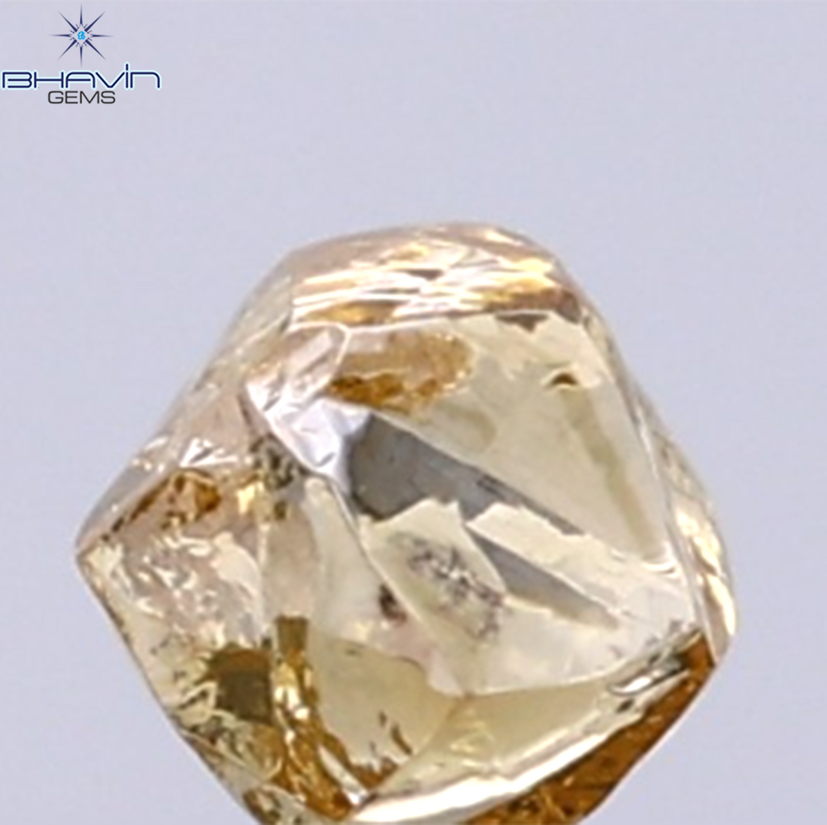 0.37 CT Natural Rough Diamond Brown Yellow Color Clarity VS1 (3.95 MM)