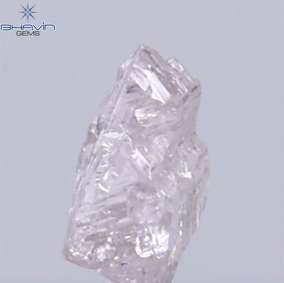 0.25 CT Natural Rough Diamond Pink Color Clarity SI (4.55 MM)