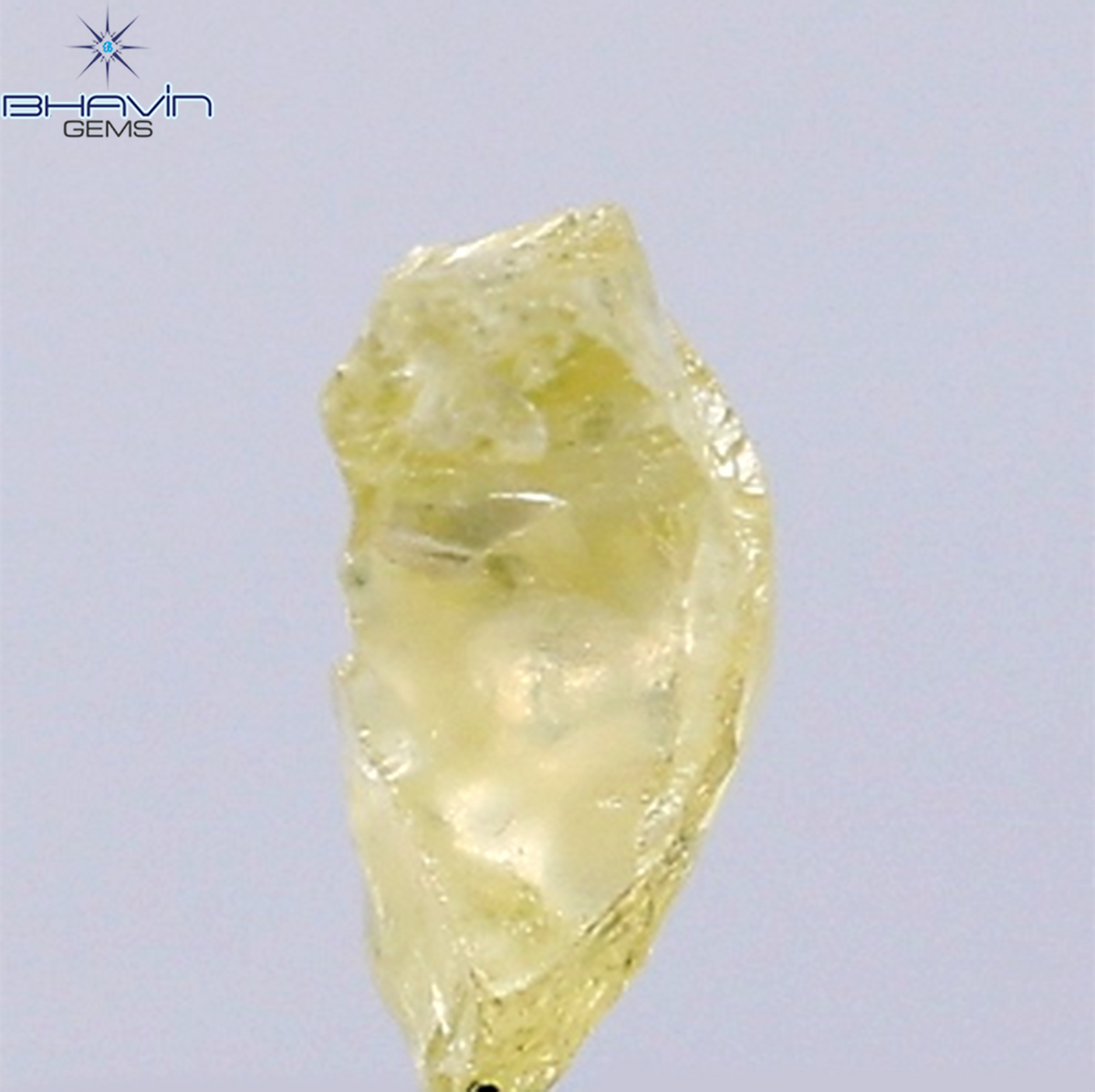 0.46 CT Natural Rough Diamond Parrot Green Color Clarity VS (6.10 MM)