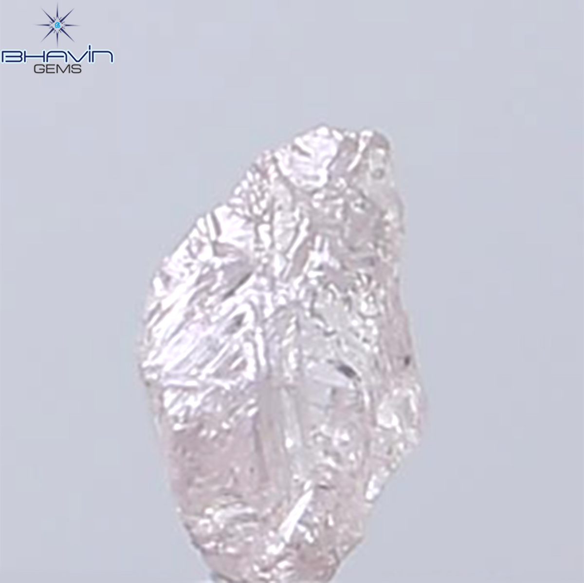 0.28 CT Natural Rough Diamond Pink Color Clarity SI (5.10 MM)