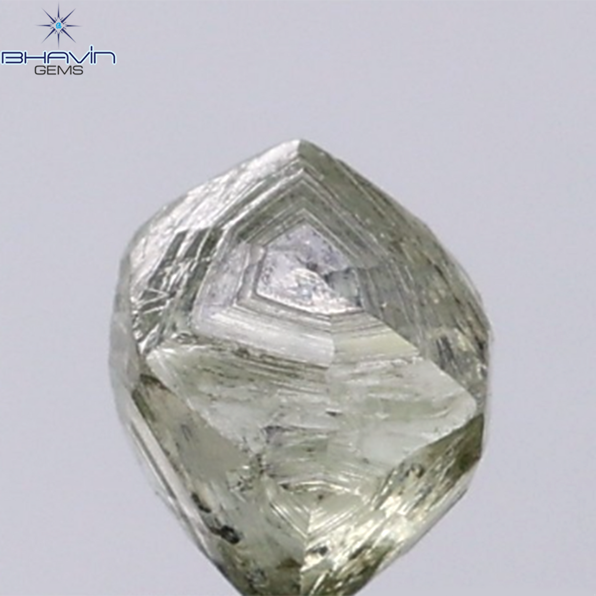 1.21 CT Natural Rough Diamond Green Color Clarity VS (6.14 MM)
