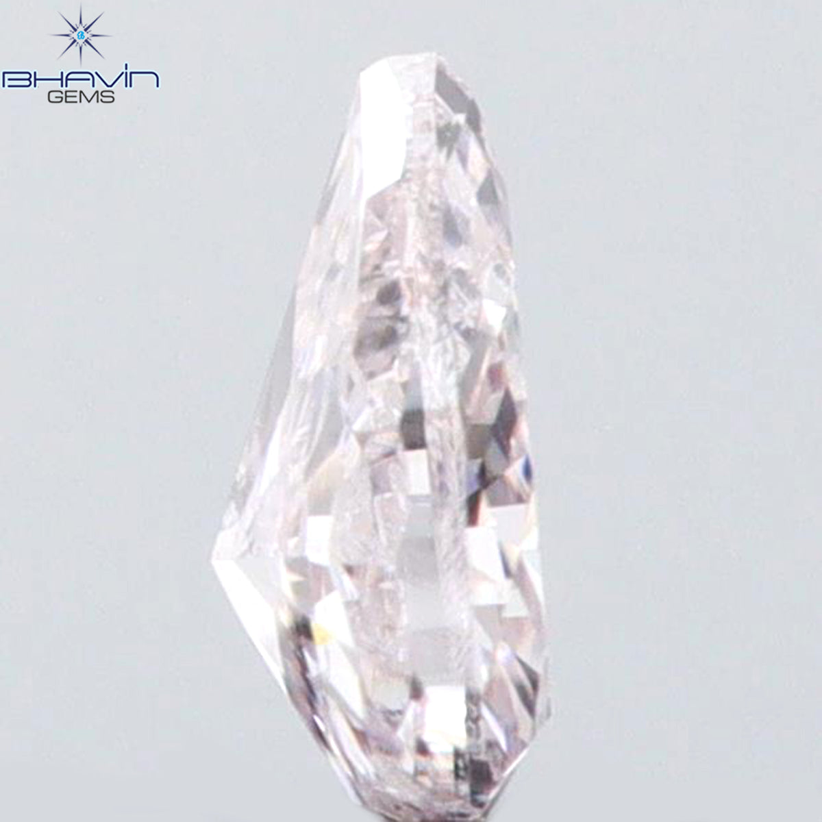 0.08 CT ペアシェイプ ナチュラル ダイヤモンド ピンク色 VS1 クラリティ (3.45 MM)