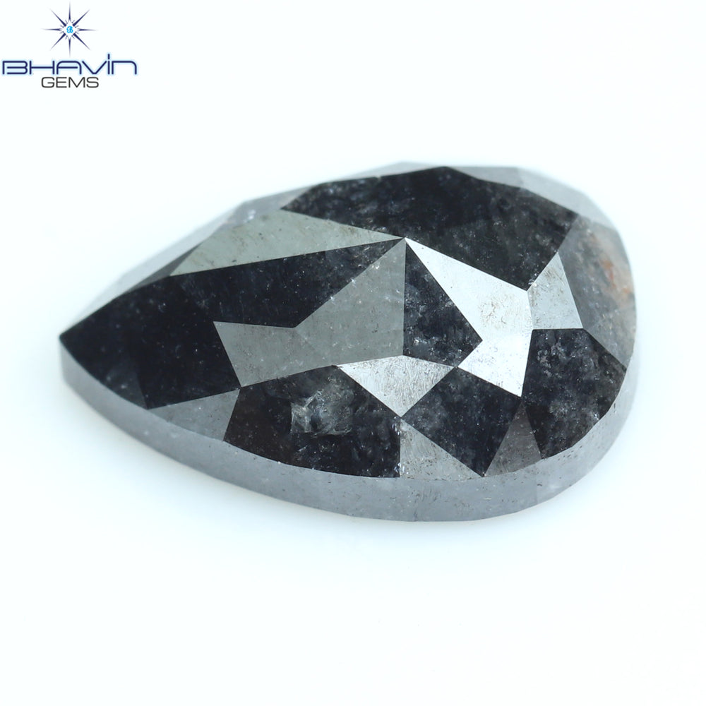 1.76 CT Pear Shape Natural Loose Diamond Black Color I3 Clarity (9.28 MM)